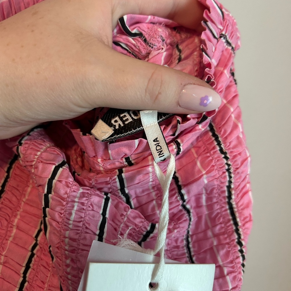 Women’s Damson Madder Dress Mia Midi Dress Size 6 In pink business stripe - Picture 7 of 12